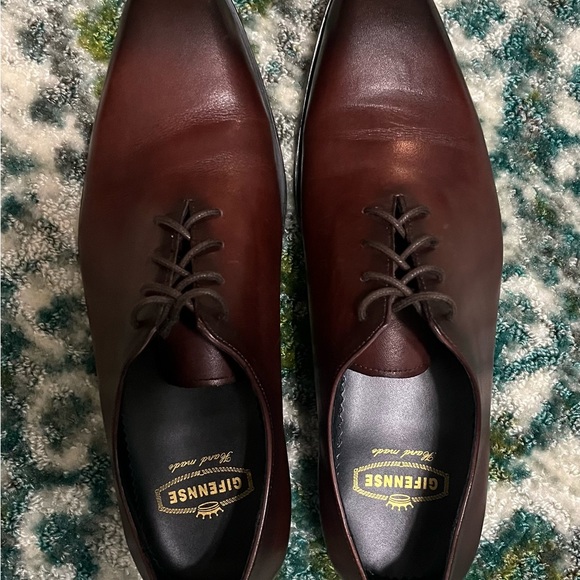 DRESS SHOES, MEN’s, BROWN- Sharp & Fashionable, Seamless Cut Leather - Picture 5 of 8